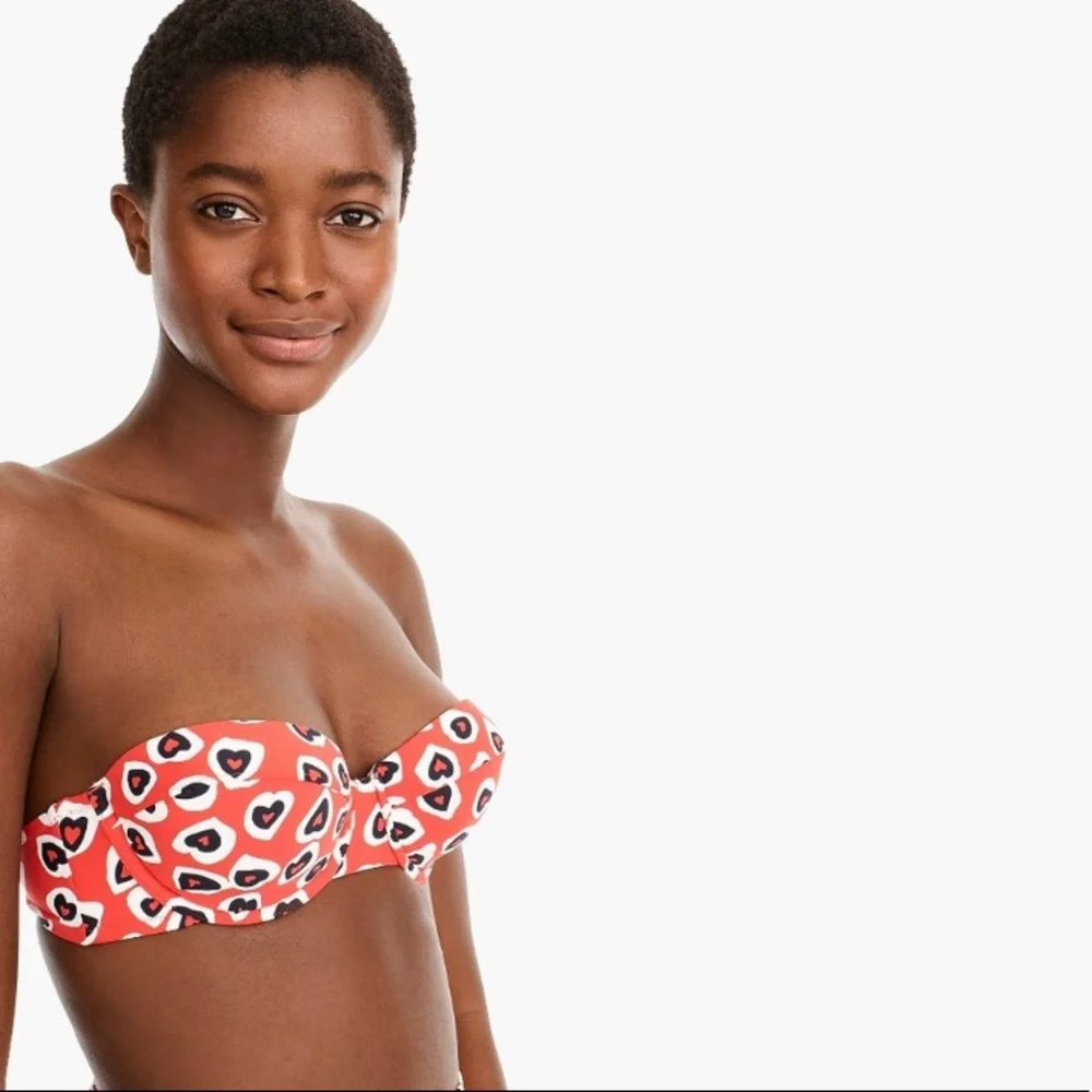 NWT J. Crew Women's Hearts Demi Underwire‎ Top ONLY